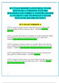 PCT EXAM 2024/2025 LATEST REAL EXAMS  TEST BANK (4 VERSIONS) WITH 400+  QUESTIONS AND CORRECT ANSWERS GRADED  A+/ PATIENT CARE TECHNICIAN 4 EXAMS  TEST BANK 2024 (BRAND NEW!!)