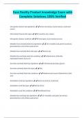 Face Reality Product knowledge Exam with  Complete Solutions 100&percnt; Verified