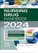 Complete Saunders Nursing Drug Handbook 2024 Solution Manual.