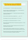 SFPC-PERSONNEL SECURITY EXAM REVIEW QUESTIONS AND ANSWERS&comma; GRADED A&plus;