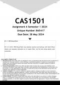 CAS1501 Assignment 6 (ANSWERS) Semester 1 2024 - DISTINCTION GUARANTEED