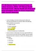 ATI RN Mental Health Proctored Exam (13  Latest Versions, 2024) / ATI Mental Health  Proctored Exam / Mental Health ATI Proctored  Exam (Complete Guide for Exam Preparation,  100% Correct Answers)