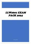 LLW2601 EXAM PACK 2024