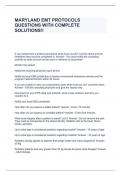 MARYLAND EMT PROTOCOLS QUESTIONS WITH COMPLETE SOLUTIONS&excl;&excl;