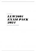 LLW2601 EXAM PACK 2024