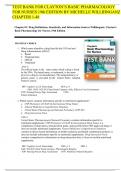 TESTBANK FORCLAYTON&rsquo;SBASIC PHARMACOLOGY  FOR NURSES19th EDITIONBY MICHELLE WILLIHNGANZ  CHAPTER 1-48