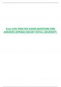 Econ 1101 PRACTICE EXAM QUESTIONS AND  ANSWERS (SPRING) MOUNT ROYAL UNIVERSITY