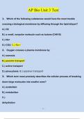 AP Bio Unit 3 Test Questions and Answers (2024 / 2025) (Verified Answers)