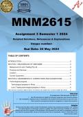 MNM2615 Assignment 3 PORTFOLIO (COMPLETE ANSWERS) Semester 1 2024 - DUE 24 May 2024