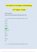 Test bank for Principles of Marketing,- 15th Edition Kotler