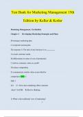Test Bank for Marketing Management 15th Edition by Keller & Kotler