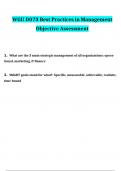 WGU D073 Best Practices in Management  Objective Assessment  Questions and Answers 2024 / 2025 | 100% Verified Answers
