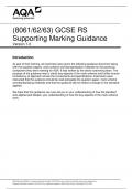 GCSE-RS-Supporting-Marking-Guidance- with 100% Correct Answers