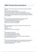 CMCP Practice Exam Questions&period;