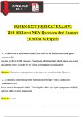 2024 RN HESI CAT EXIT EXAM V2 With 160 Latest NGN Questions And Answers, 100% Verified Newest Version