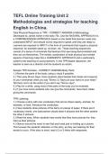 TEFL Online Training Unit 2 Methodologies and strategies for teaching English