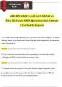 2024 RN HESI CAT EXIT V3 EXAM With 160 Latest NGN Questions And Answers, 100% Verified Newest Version