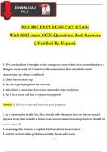 2024 RN HESI CAT EXIT EXAM With 160 Latest NGN Questions And Answers, 100% Verified Newest Version