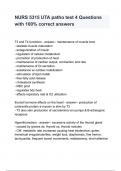 NURS 5315 UTA patho test 4 Questions with 100&percnt; correct answers