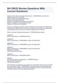 DH OSCE Review Questions With Correct Solutions&excl;