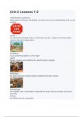 Unit 2 Lessons 1-2 with 100&percnt; Correct Answers