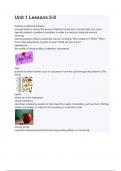 Unit 1 Lessons 5-8 with 100&percnt; Correct Answers