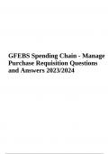 GFEBS Spending Chain - Manage Purchase Requisition Questions and Answers 2023/2024