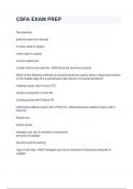 CSFA EXAM PREP