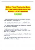 G2 Gas Fitter / Technician Exam  Set Prep Solution Questions And  Revised Correct Answers PASSED!!
