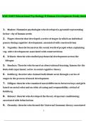 WGU D307 Educational Psychology & Human Development Study Guide Questions and Answers 2024 / 2025 | 100% Verified Answers