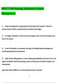 WGU C790 Nursing Informatics Project Management Questions and Answers 2024 &sol; 2025 &vert; 100&percnt; Verified Answers