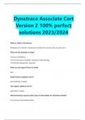 Dynatrace Associate Cert Version 2 100% perfect solutions 2023/2024