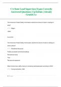 CA State Lead Supervisor Exam Correctly  Answered Questions&vert; UpToDate &vert; Already  Graded A&plus; 