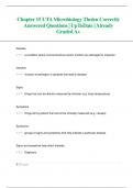 Chapter 15 UTA Microbiology Tholen Correctly  Answered Questions| UpToDate | Already  Graded A+ 