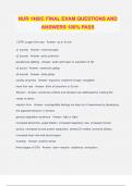 NUR 1460C FINAL EXAM QUESTIONS AND ANSWERS 100&percnt; PASS