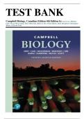 Test Bank for Campbell Biology, 4th Canadian Edition (Urry, 2025), Chapter 1-56 | All Chapters
