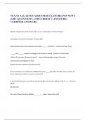 TEXAS ALL LINES ADJUSTER EXAMS BRAND NEW 450&plus; QUESTIONS AND CORRECT ANSWERS 