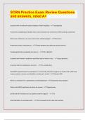 SCRN Practice Exam Review Questions  and answers&comma; rated A&plus;&vert; latest update 2024&sol;25&vert;