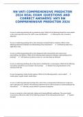 RN VATI COMPREHENSIVE PREDICTOR 2024 REAL EXAM &sol;QUESTIONS AND CORRECT ANSWERS&sol; VATI RN COMPREHENSIVE PREDICTOR 2024
