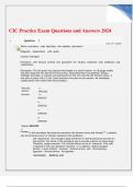 CIC Practice Exam Questions and Answers 2024