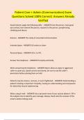 Patient Care &plus; Admin &lpar;Communication&rpar; Exam Questions Solved 100&percnt; Correct&vert; Answers Already Verified