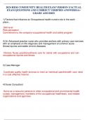 2024 HESI COMMUNITY HEALTH EXAM VERSION 1&sol;ACTUAL EXAM QUESTIONS AND CORRECT VERIFIED ANSWERS&sol;A&plus; GRADE ASSURED