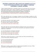 2024 HESI COMMUNITY HEALTH EXAM VERSION 2&sol;ACTUAL EXAM WITH 100 QUESTIONS AND CORRECT VERIFIED ANSWERS&sol;A&plus; GRADE ASSURED