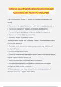 National Board Certification Standards Exam Questions and Answers 100&percnt; Pass