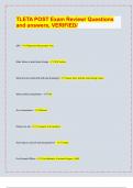 TLETA POST Exam Review&sol; Questions  and answers&comma; VERIFIED&sol;&vert; latest update 2024&sol;25&vert;