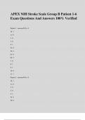 APEX NIH Stroke Scale Group B Patient 1-6 Exam Questions And Answers 100&percnt; Verified