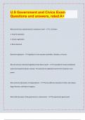 U&period;S Government and Civics Exam Questions and answers&comma; rated A&plus;&vert; latest update 2024&sol;25&vert;