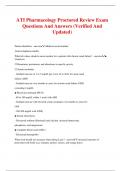 ATI Pharmacology Proctored Review Exam Questions And Answers (Verified And Updated)