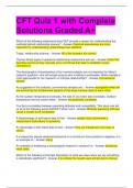 CFT Quiz 1 with Complete Solutions Graded A+