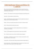 C426 Healthcare Values and Ethics Ch 1 &sol; sure A&plus;